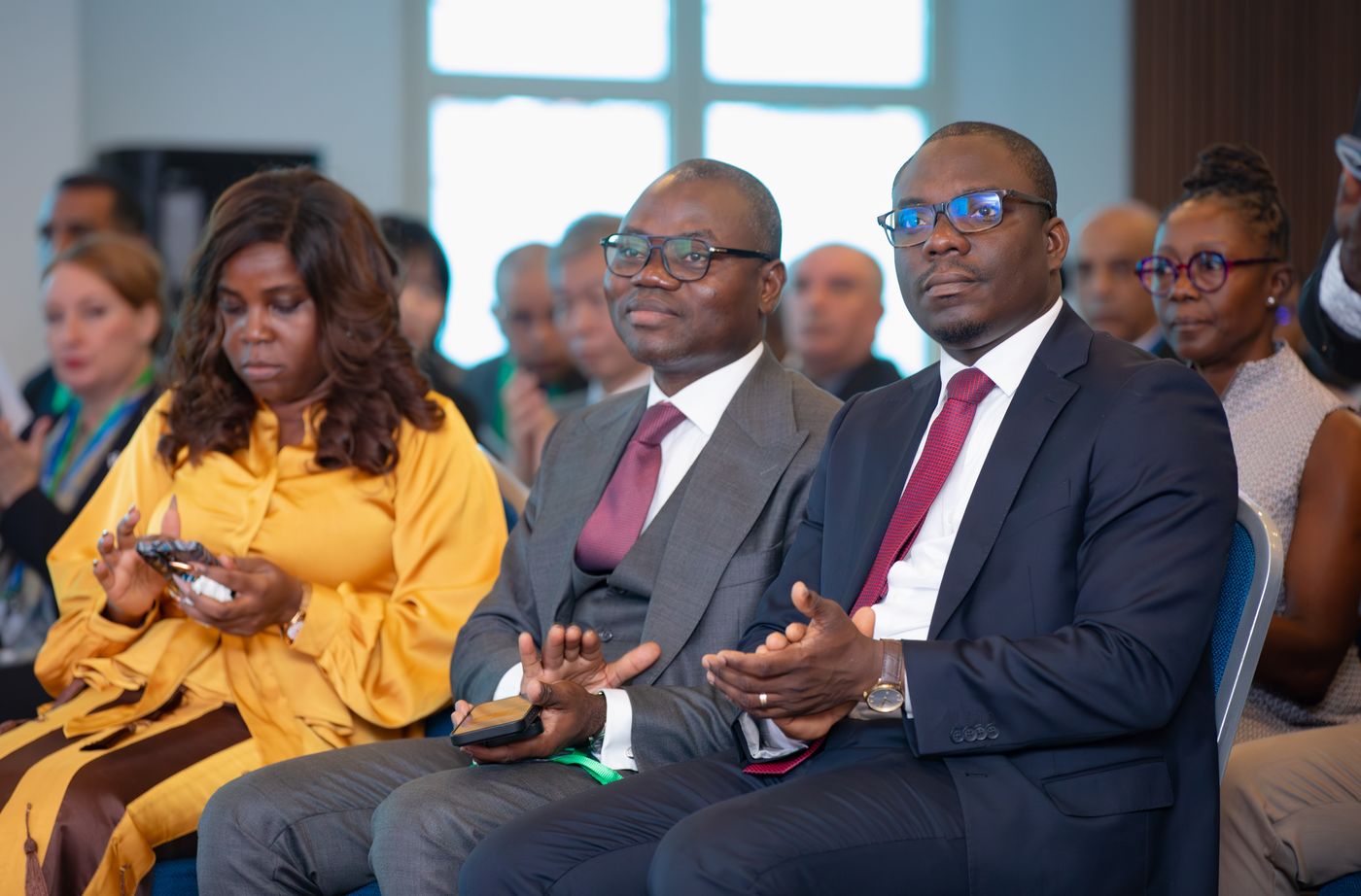 Delegates listening in the conference hall